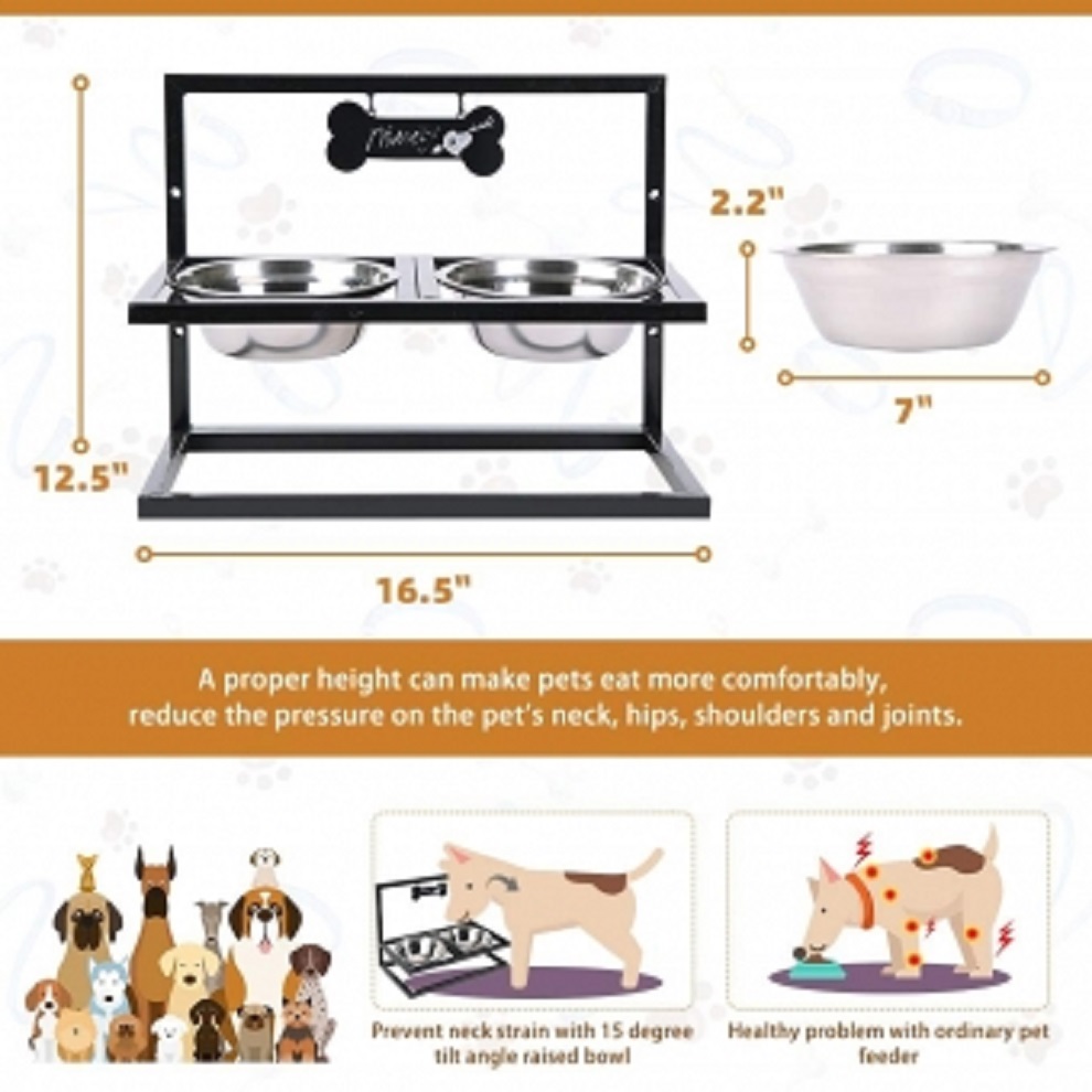 Adjustable height of dog bowl