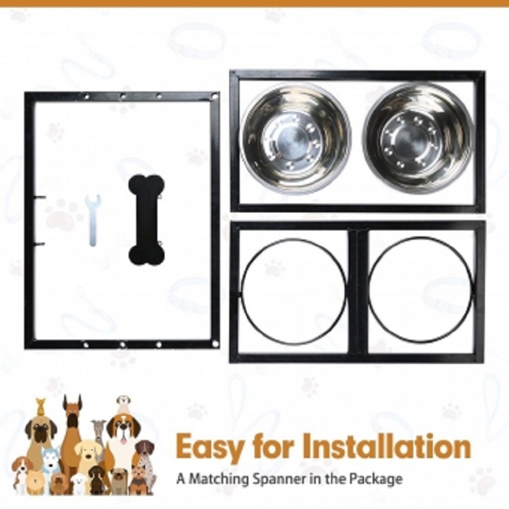 Adjustable height of dog bowl