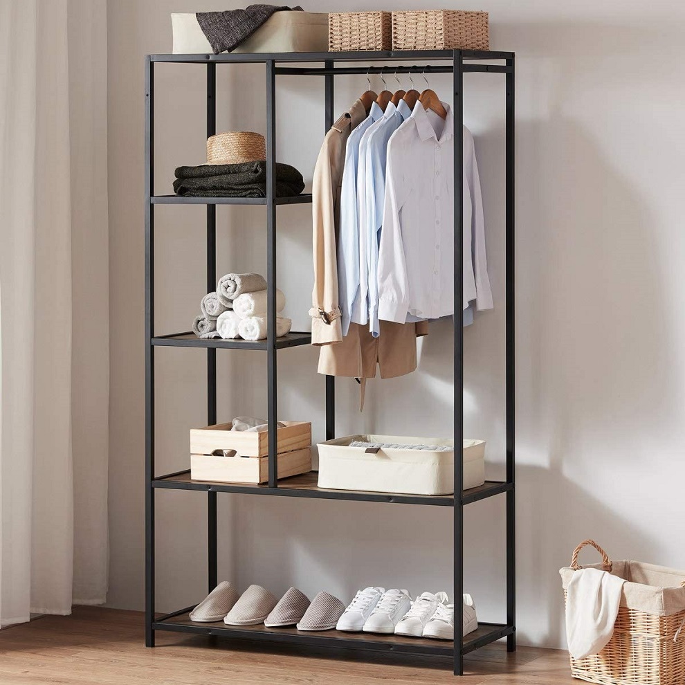 Integrated steel storage rack