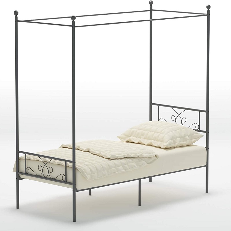 Bed furniture metal canopy bed girl
