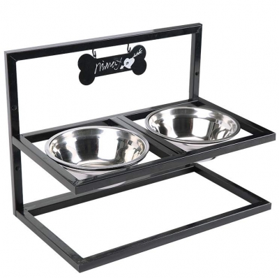 Metal Pet Feeder Dog Bowl