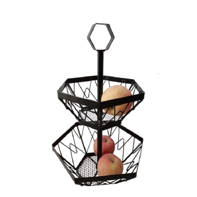 Removable two-tier fruit basket