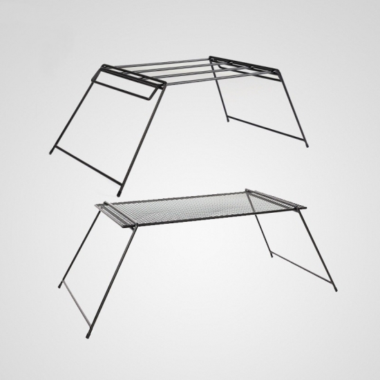 Foldable outdoor barbecue table