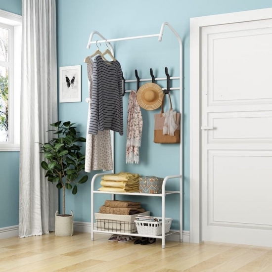 Mobile Simple Coat Rack Floor Hanger