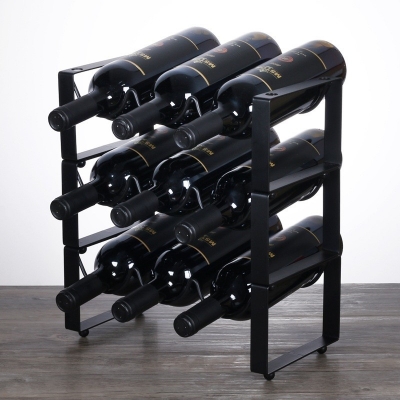 Metal wine rack decoration